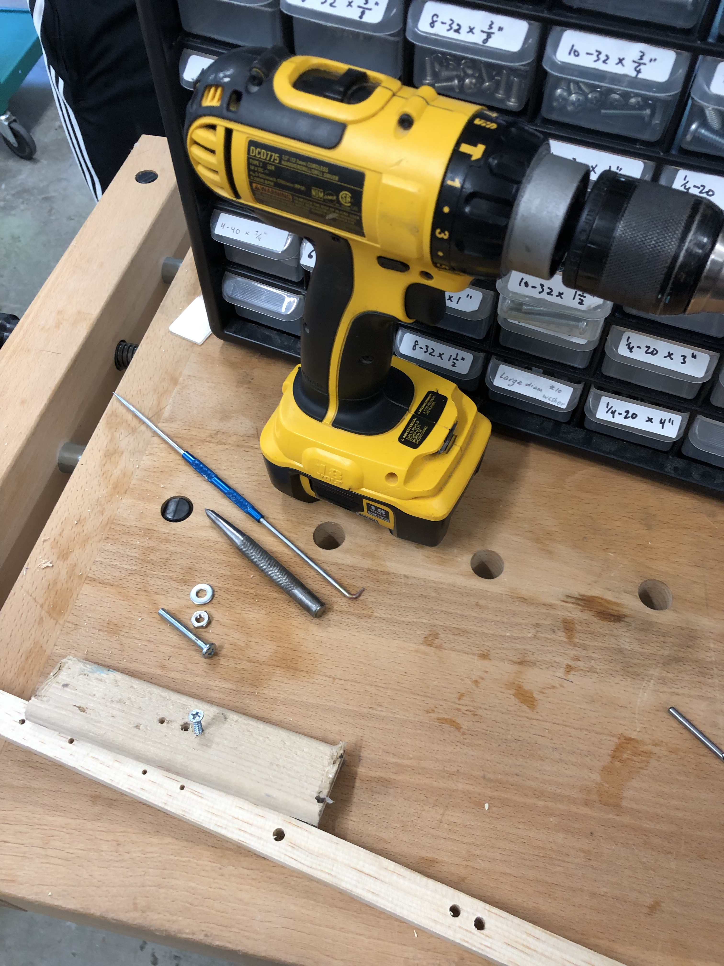 Screws and drill